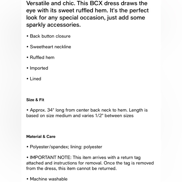 Navy Blue Juniors Ruffle-Hem Tie Back Dress! - Picture 4 of 4